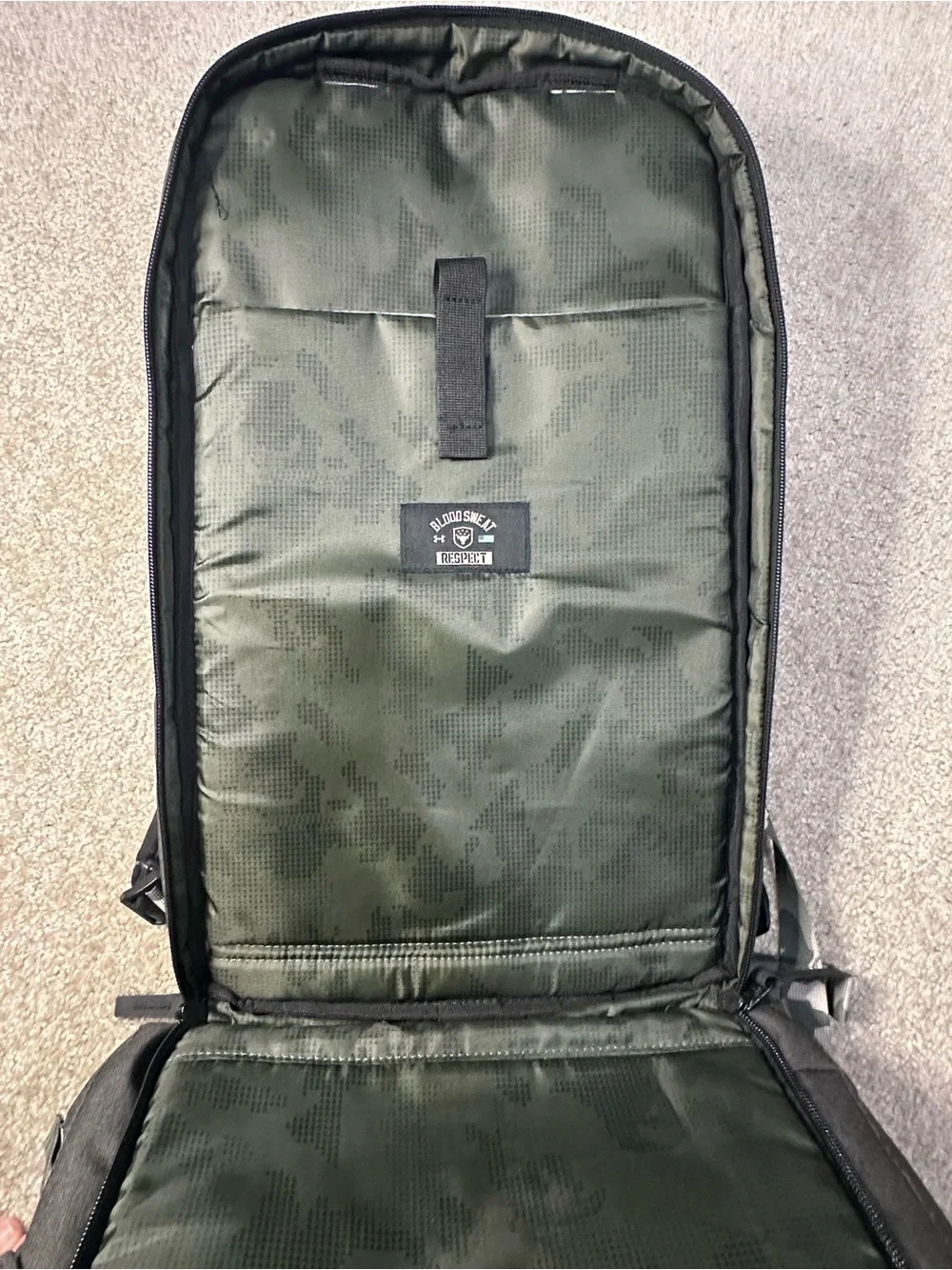 Under Armour Project Rock Men's Black with Gray Camo Accent Backpack